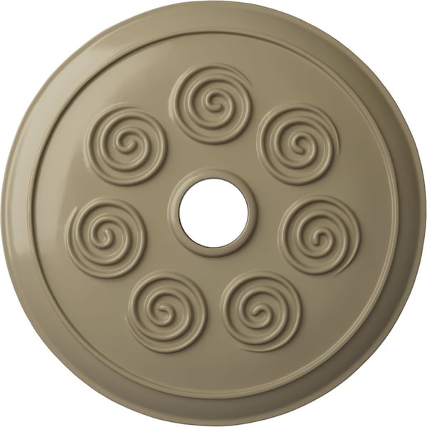 Ekena Millwork Spiral Ceiling Medallion (Fits Canopies up to 4"), Hand-Painted Gobi Desert, 25 1/4"OD x 4"ID x 2"P CM25SPGDF - main